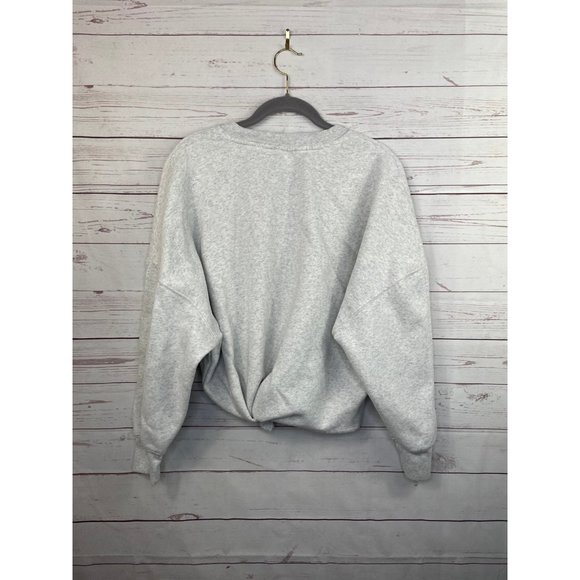 Fabletics Forever Fleece Asymmetrical Sweatshirt Grey XS - Picture 4 of 5